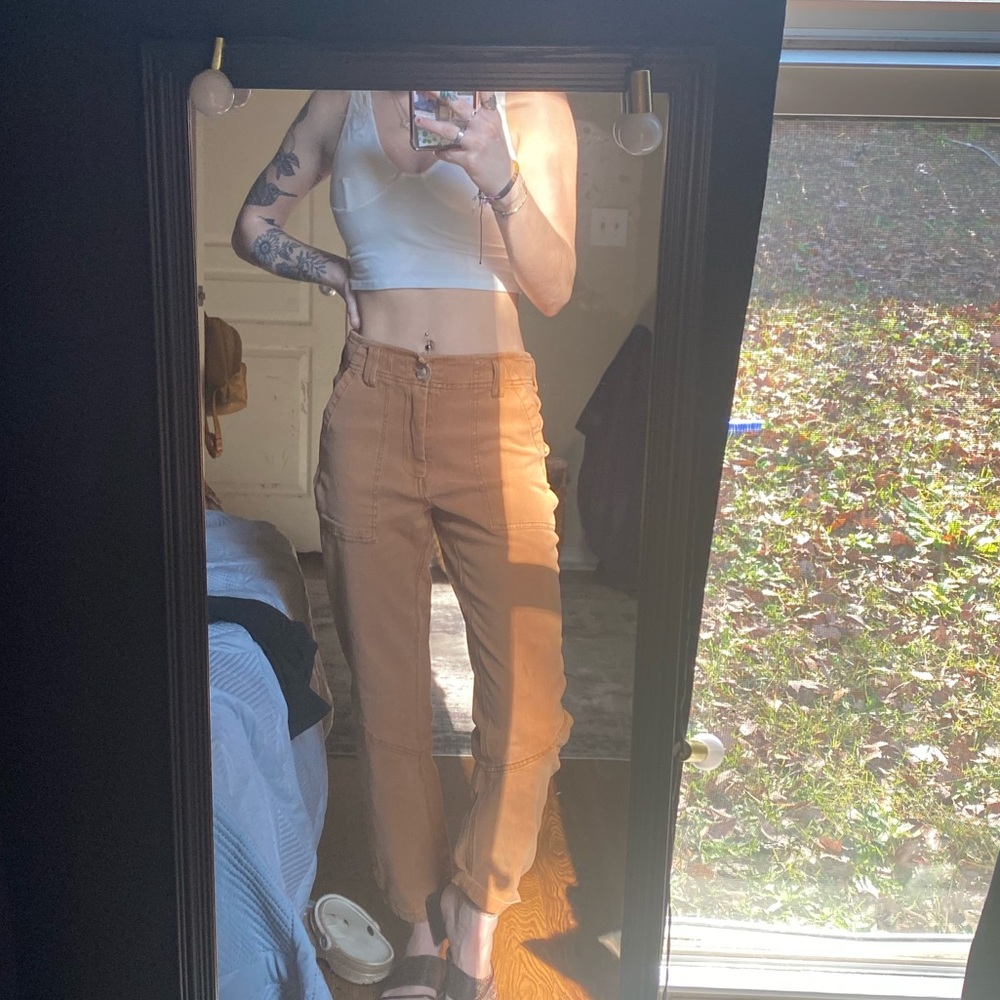 Rust Colored Cargo Jeans